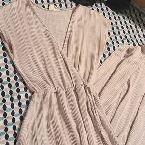 Pink and white dress